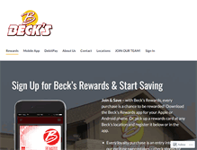 Tablet Screenshot of gotobecks.com